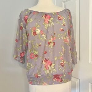 Express Sheer Floral blouse
